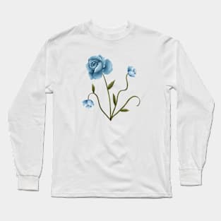 Blue Rose Long Sleeve T-Shirt